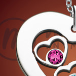 Silver Heartwarming Birthstone Personalized Necklace Silver Heartwarming Birthstone Personalized Necklace