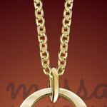 Gold Hammered Single Ring Personalized Necklace Gold Hammered Single Ring Personalized Necklace