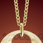 Gold Hammered Duo Ring Personalized Necklace Gold Hammered Duo Ring Personalized Necklace