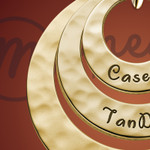 Gold Hammered Trio Ring Personalized Necklace Gold Hammered Trio Ring Personalized Necklace