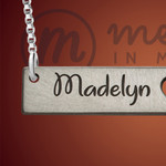 Antique Silver Home Town Love Name Bar Necklace Antique Silver Home Town Love Name Bar Necklace