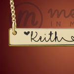 Gold Fancy Two Name Bar Necklace Gold Fancy Two Name Bar Necklace