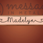 Rose Gold Fancy One Name Bar Necklace Rose Gold Fancy One Name Bar Necklace