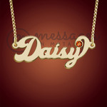 Gold Birthstone Brilliant Name Necklace Gold Birthstone Brilliant Name Necklace