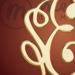 Gold Monogrammed Round Personalized Necklace Gold Monogrammed Round Personalized Necklace