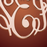 Rose Gold Monogrammed Round Personalized Necklace Rose Gold Monogrammed Round Personalized Necklace