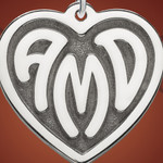 Silver Initials Heart Personalized Necklace Silver Initials Heart Personalized Necklace