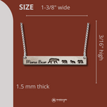 Antique Silver Mama Bear Bar Necklace Antique Silver Mama Bear Bar Necklace