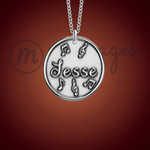 Silver Dancing Notes Name Necklace Silver Dancing Notes Name Necklace