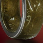 Walking Liberty Bronze Cerakote Half Dollar Handcrafted Ring