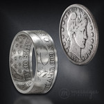 Barber Silver Half Dollar Handcrafted Ring Barber Silver Half Dollar Handcrafted Ring