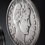 Barber Gold Plated Half Dollar Handcrafted Ring