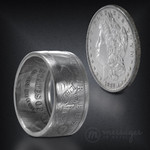 Morgan Silver Dollar Wide Band Handcrafted Ring