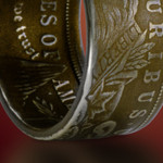 Morgan Bronze Cerakote Silver Dollar Wide Band Handcrafted Ring Morgan Bronze Cerakote Silver Dollar Wide Band Handcrafted Ring