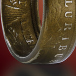 Morgan Bronze Cerakote Silver Dollar Thin Band Handcrafted Ring
