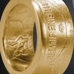 Gold Plated Silver Buffalo Handcrafted Ring Gold Plated Silver Buffalo Handcrafted Ring