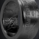 Black Cerakote Silver Buffalo Handcrafted Ring Black Cerakote Silver Buffalo Handcrafted Ring