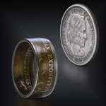 Columbian Exposition Bronze Cerakote Half Dollar Handcrafted Ring Columbian Exposition Bronze Cerakote Half Dollar Handcrafted Ring