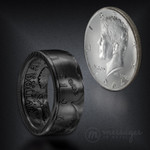 JFK Black Cerakote Half Dollar Handcrafted Ring
