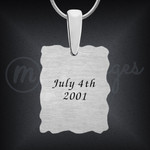 Square Personal Name Pendant Necklace Engraved Square Personal Name Pendant Necklace Engraved