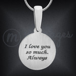 Womens Custom Circle Name Necklace in Silver Womens Custom Circle Name Necklace in Silver