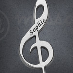 Personalized Womens Music Note Name Necklace