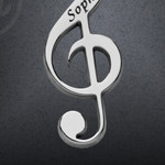 Personalized Womens Music Note Name Necklace