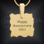 Personalized Womens Gold Square Initial Necklace