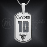 Engravable Athlete's Dog Tag Necklace With Name Engravable Athlete's Dog Tag Necklace With Name
