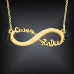 Personalized Two Name Infinity 14K Gold Necklace Personalized Two Name Infinity 14K Gold Necklace