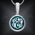 Personalized Womens Silver Monogram Necklace Personalized Womens Silver Monogram Necklace