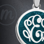 Personalized Womens Silver Monogram Necklace Personalized Womens Silver Monogram Necklace