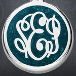 Personalized Womens Silver Monogram Necklace Personalized Womens Silver Monogram Necklace