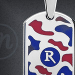 Personalized Initial Custom Dog Tag Necklace Sterling Silver Personalized Initial Custom Dog Tag Necklace Sterling Silver