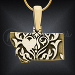 Personalized State Charm Necklace Gold Plated Personalized State Charm Necklace Gold Plated