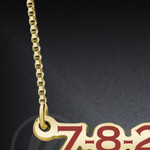 Custom 14K Gold Number Necklace Pendant Custom 14K Gold Number Necklace Pendant
