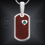 Customized Dog Tag Necklace With Birthstones