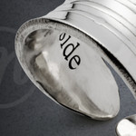 Sterling Silver Open Cuff Finger Ring Connected Design Sterling Silver Open Cuff Finger Ring Connected Design