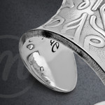 Open Cuff Finger Ring Silver Musical Design Open Cuff Finger Ring Silver Musical Design