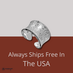 Open Cuff Finger Ring Silver Musical Design Open Cuff Finger Ring Silver Musical Design