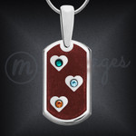 Unisex Custom Engraved Dog Tag Necklace With Birthstone Unisex Custom Engraved Dog Tag Necklace With Birthstone