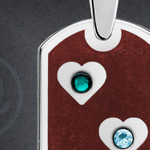 Unisex Custom Engraved Dog Tag Necklace With Birthstone Unisex Custom Engraved Dog Tag Necklace With Birthstone