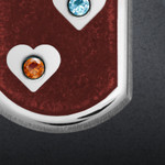 Unisex Custom Engraved Dog Tag Necklace With Birthstone Unisex Custom Engraved Dog Tag Necklace With Birthstone