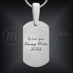 Personalized Unisex Dog Tag Pendant With Birthstones Personalized Unisex Dog Tag Pendant With Birthstones