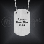 Custom Silver Dog Tag Necklace with Birthstones Custom Silver Dog Tag Necklace with Birthstones