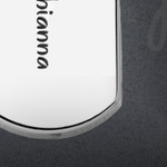 Engraved Dog Tag Necklace with Birthstones - Sterling Silver Engraved Dog Tag Necklace with Birthstones - Sterling Silver