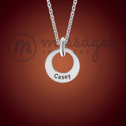 Silver Single Ring Personalized Necklace Silver Single Ring Personalized Necklace