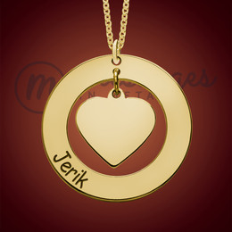 Gold Full Heart Round Name Jewelry Gold Full Heart Round Name Jewelry