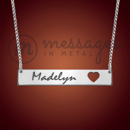 In Love Honesty Silver Name Bar Necklace In Love Honesty Silver Name Bar Necklace