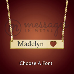 In Love Gold Name Bar Necklace In Love Gold Name Bar Necklace
